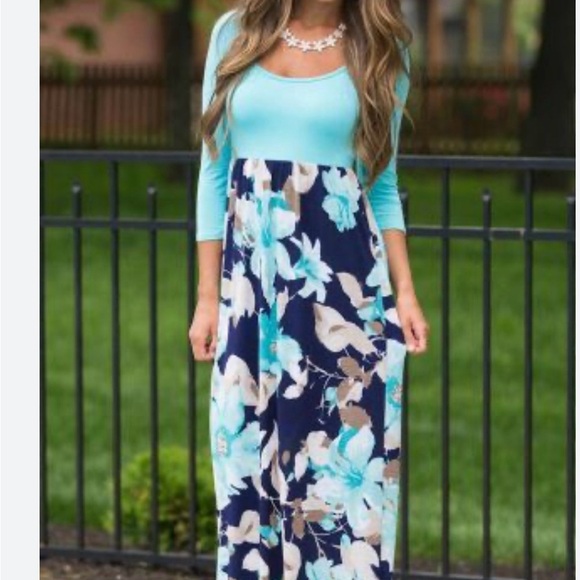 Floral long women’s maxi dress size large - Picture 4 of 7